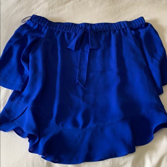 Off the shoulder silk blouse